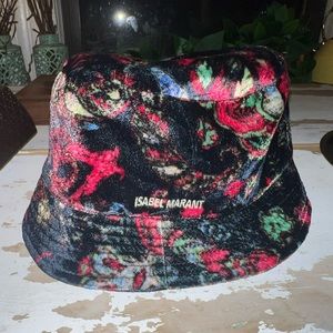 Isabel Marant Paisley Velvet bucket hat